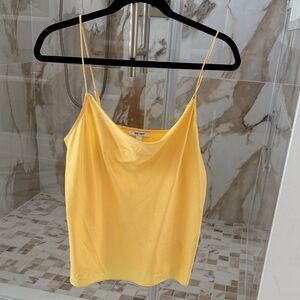 Nine West Yellow Satin Cowl Camisole
